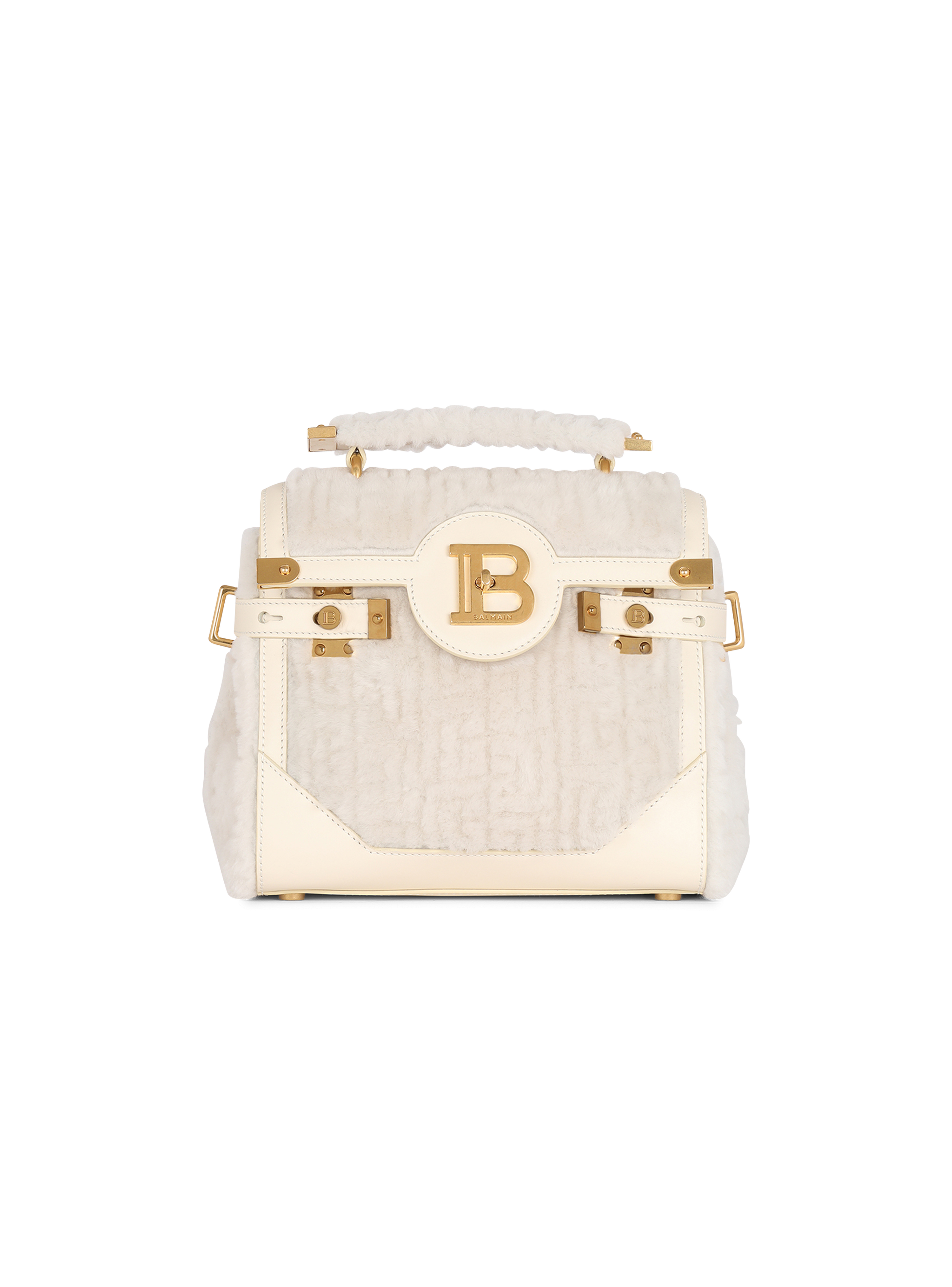 Shearling B-Buzz 23 bag, beige