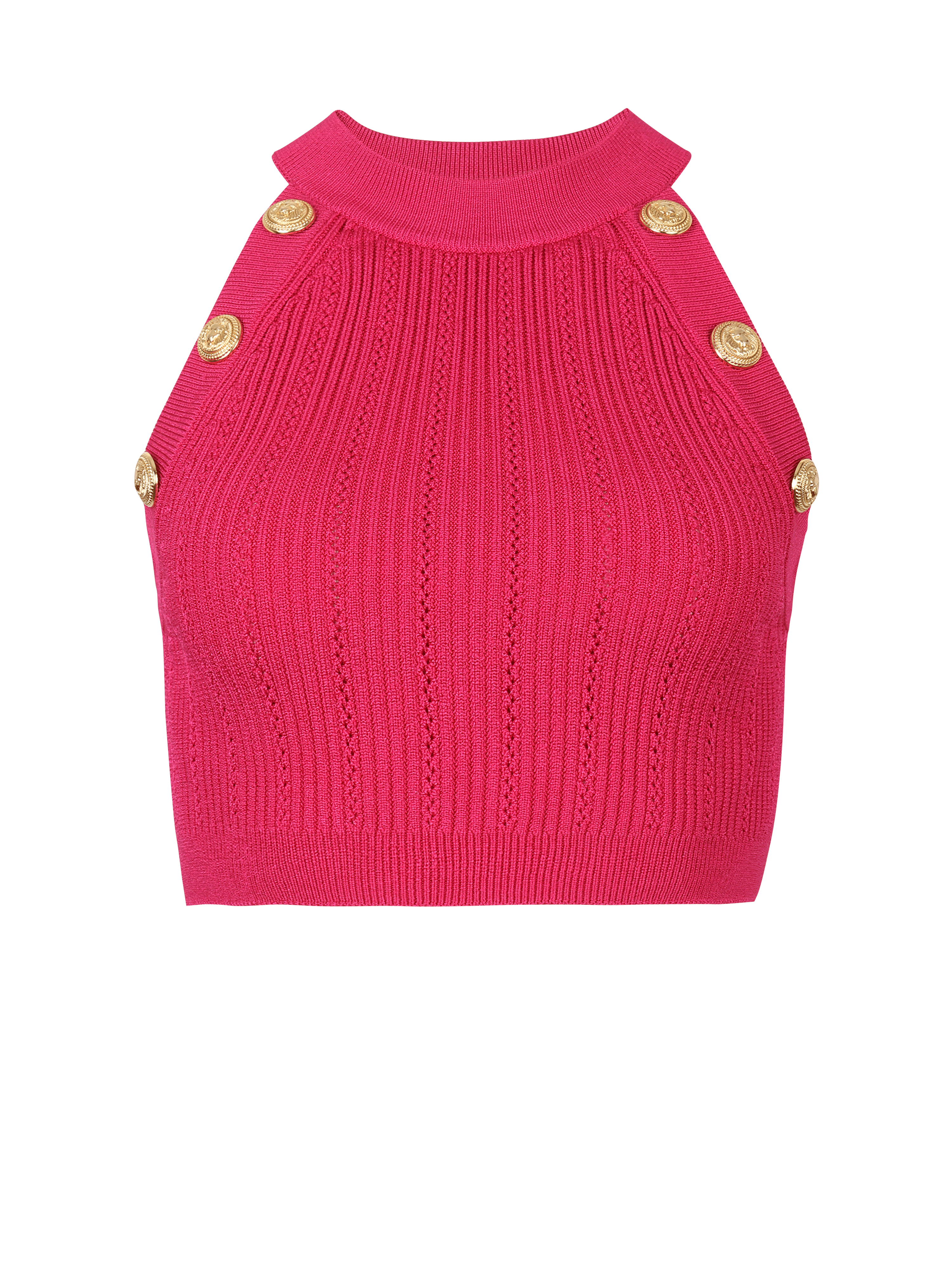 Knit crop top, pink