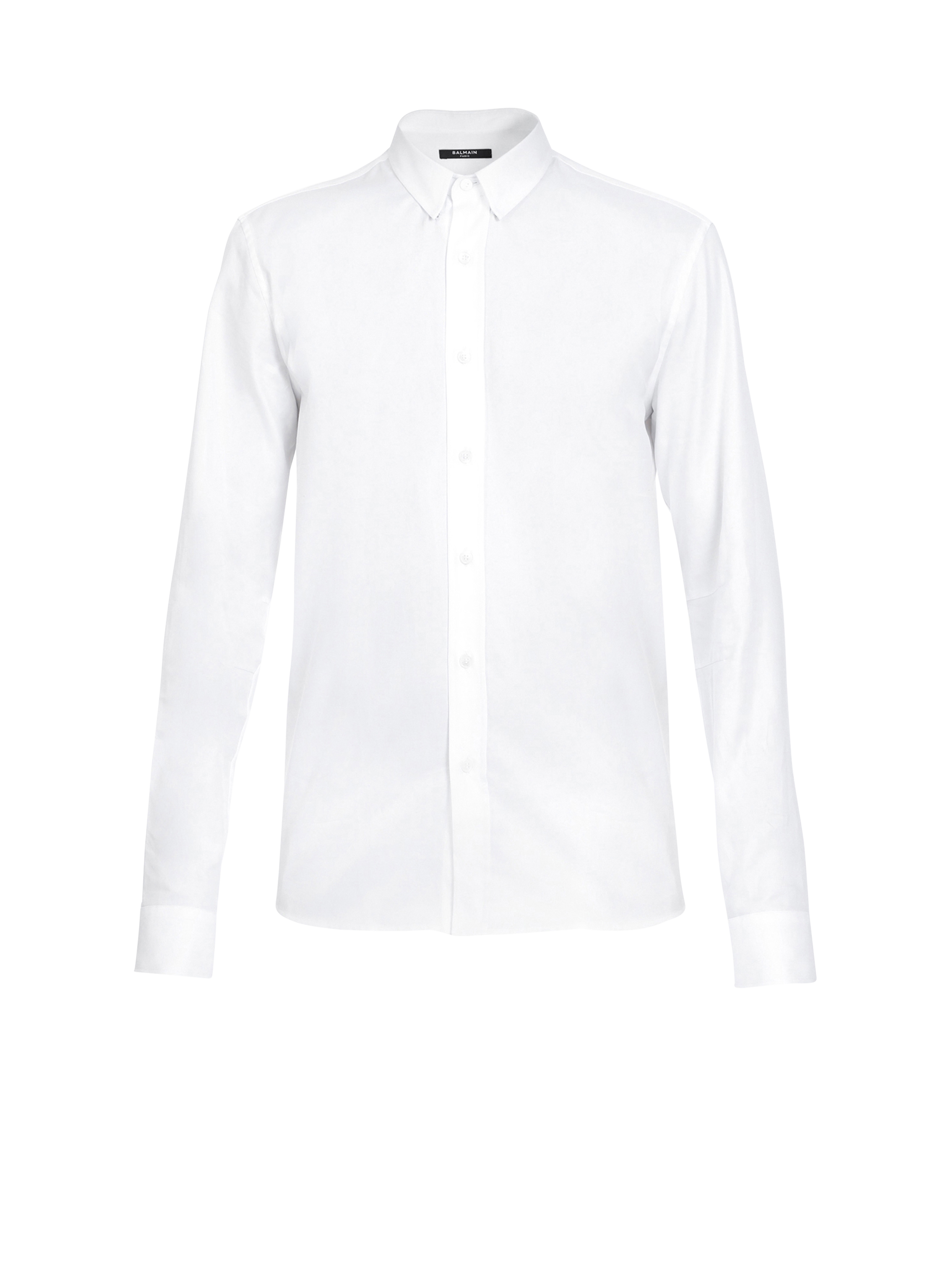 Chemise coupe ajustée en coto, blanc