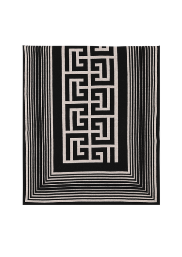Écharpe en laine à motif monogramme Balmain