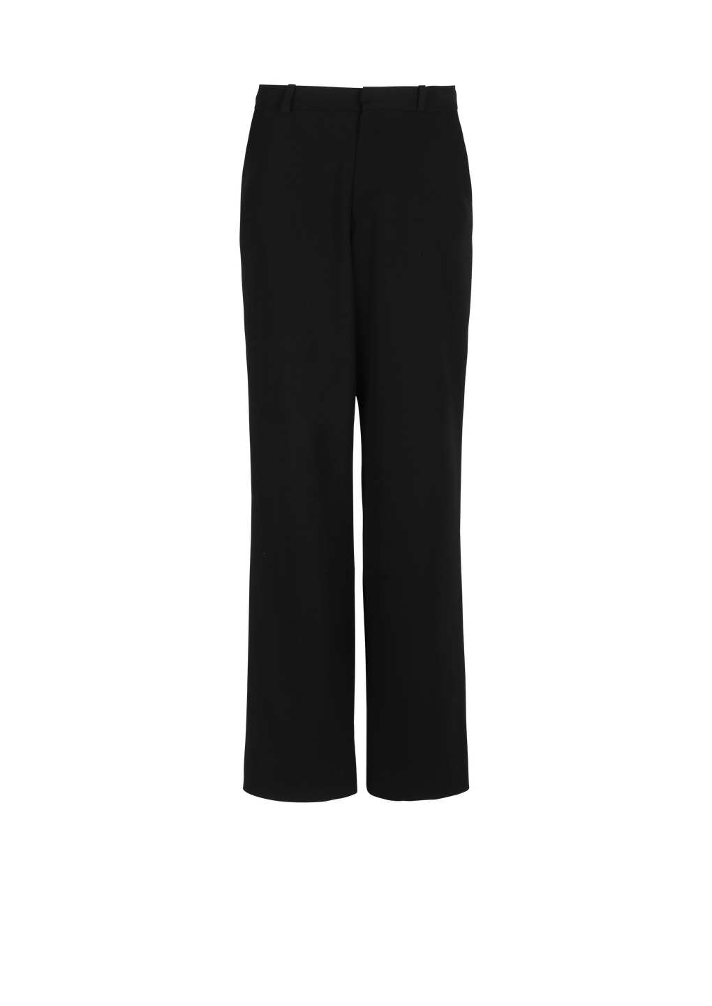 Wide-leg wool trousers, black, hi-res