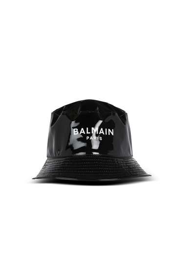 Vinyl bucket hat with Balmain logo