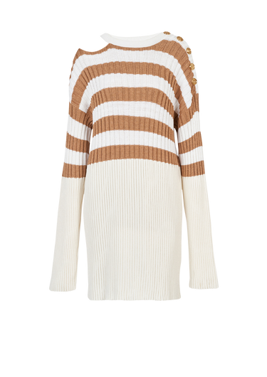 Striped eco-designed wool dress