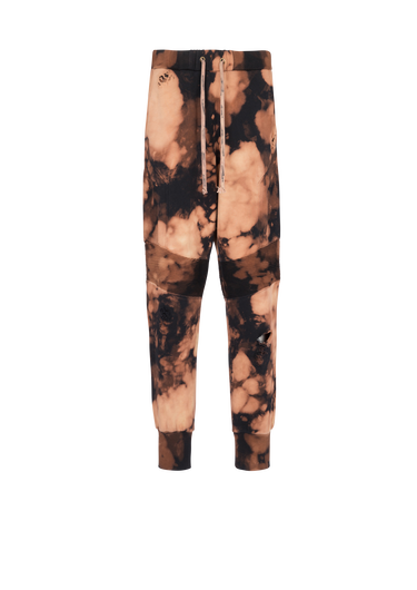 Pantalon de jogging en coton imprimé brûlé