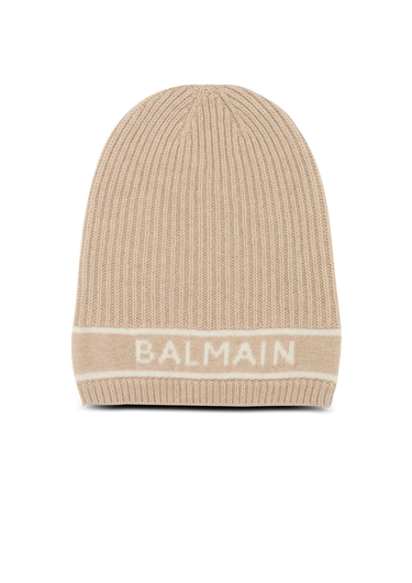 Bonnet en lain avec logo Balmain
