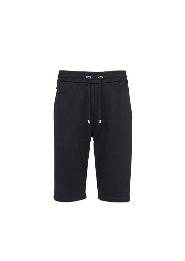 Cotton shorts with flocked Balmain Paris logo