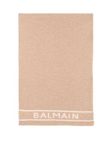 Wool scarf with Balmain logo